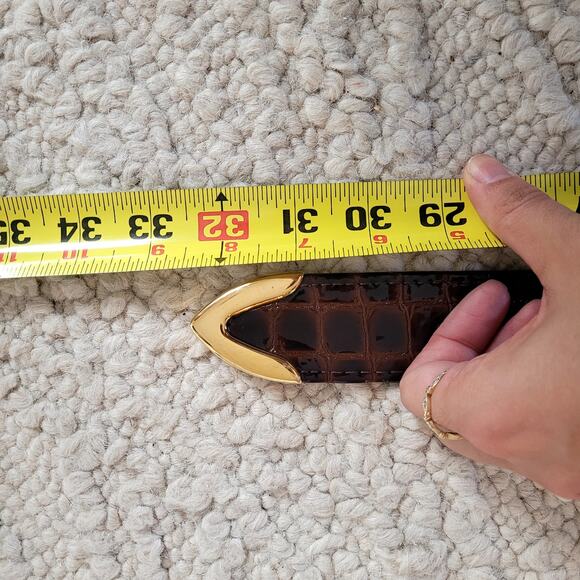 Vtg Faux Croc Embossed Belt Cache St. Maarten Sz S - Picture 5 of 5